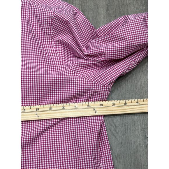 Ralph Lauren Mens Pink Gingham Classic Fit Pony Logo Button Down Shirt Size 16L - Picture 6 of 8